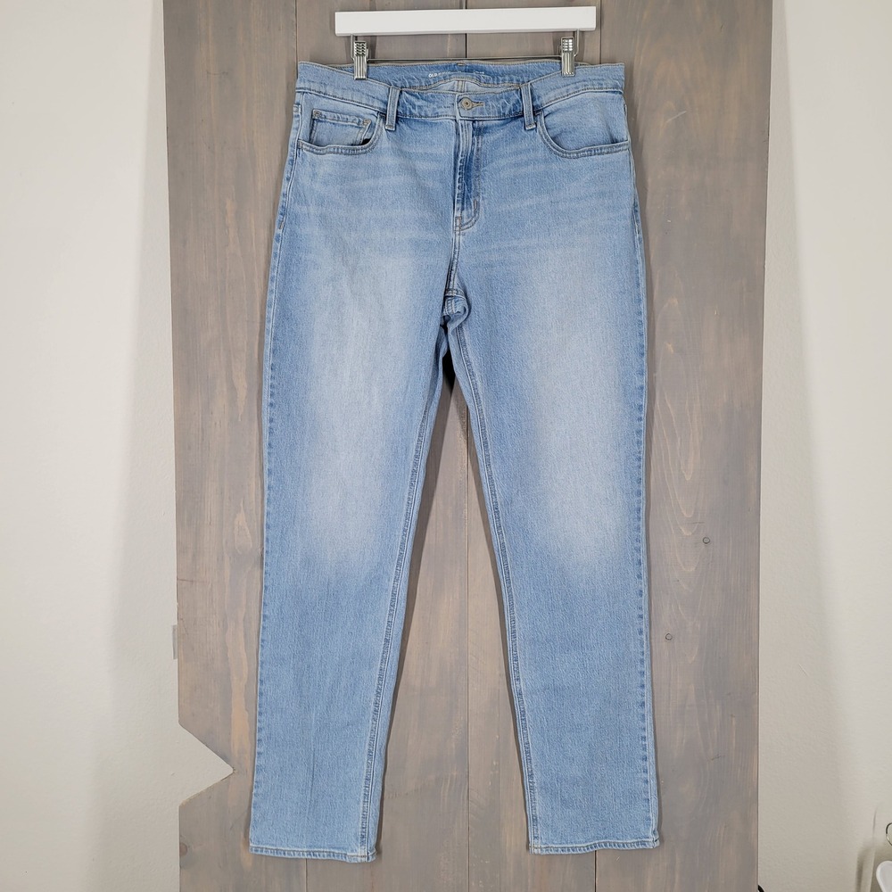 Old Navy Wow Boyfriend Jeans Womens 12 Tall Light Wash‎ Mid-Rise Straight Leg